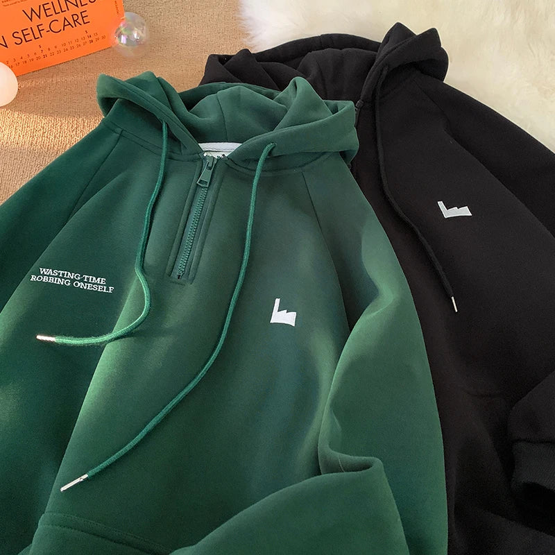 Men's Hoodies Trendy Brand Printing Fashion Drawstring Hooded Harajuku Unisex Street Sweatshirts Autumn Winter New Male Clothing Street King Limited