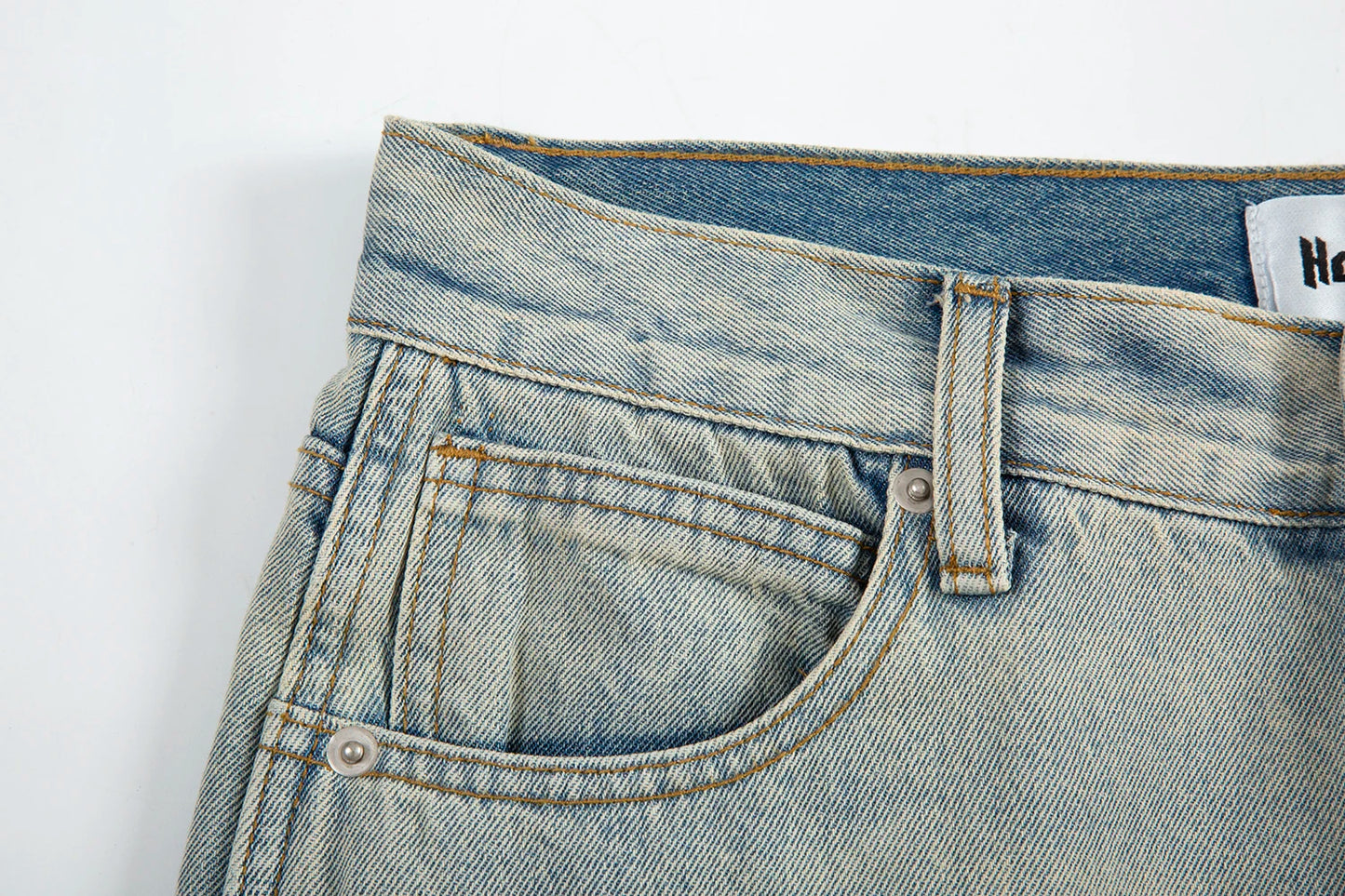 y2k side buckle washed cleanfit baggy pencil jeansfor men streetwear vibe style pantalones hombre loose casual denim trousers unique jeans style 1462