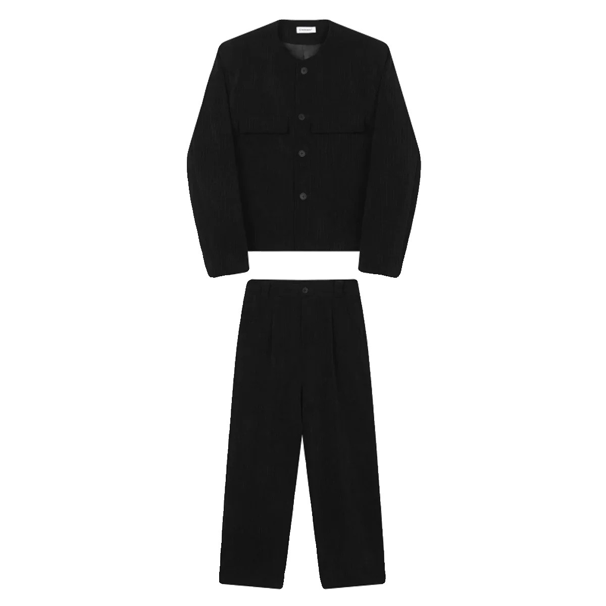 men 2 pieces sets corduroy short jacket wide leg pant suits korean streetwear fashion loose casual retro coat baggy trousers casual urban shorts