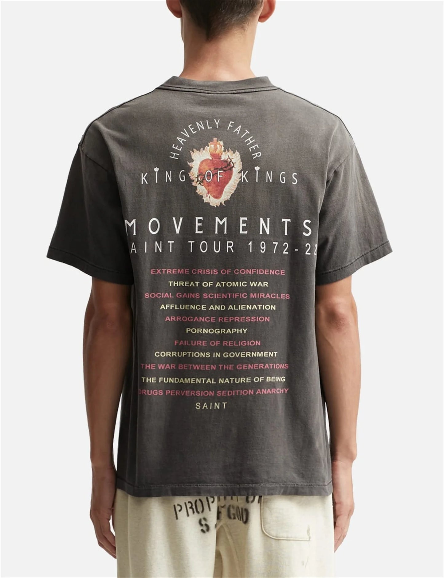 Summer Retro VINTAGE Eye Pattern Printed High-Street Wear Casual Loose Quality T-Shirt Tops For Men Street King Limited