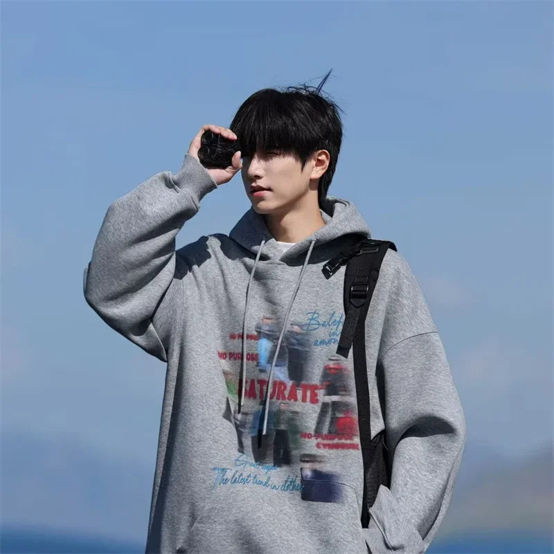 Skatercore Flame Bold Hoodie Layered Streetwear Staple