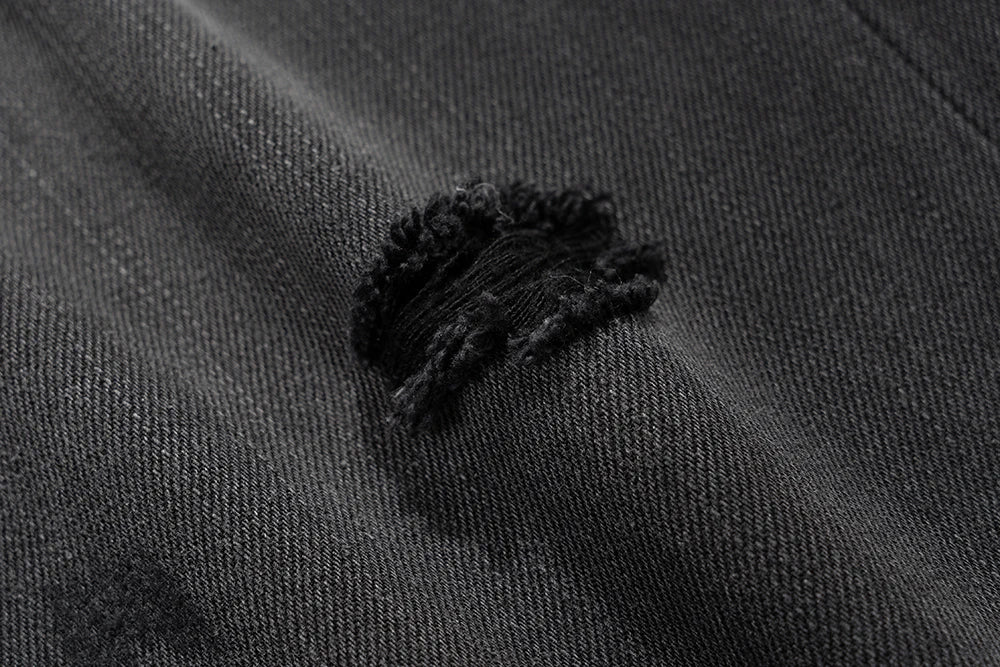 vintage washed hole damaged jeans pants for men streetwear y2k ripped black denim trousers pantalones hombre baggy cargos unique cargo style 3535