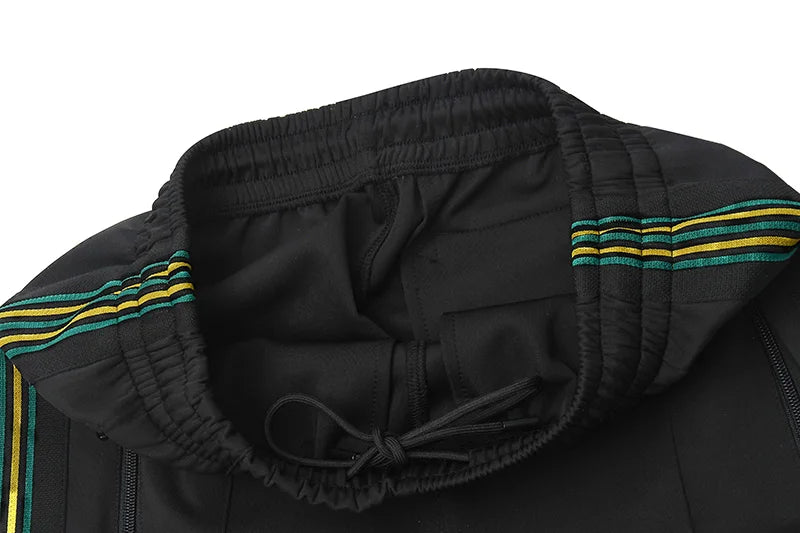 tie xiuhong high quality men woman pants chaopai versatile side edge weaving stripe embroidery loose joggers sweatpants unique joggers style 4887