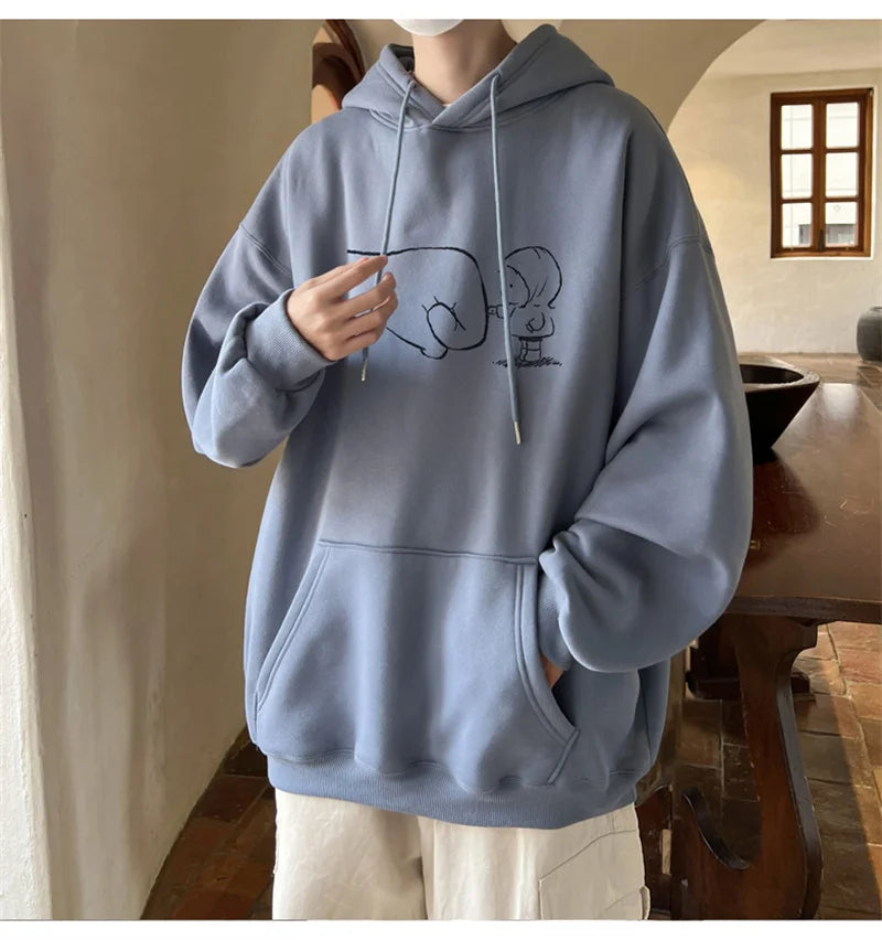 Animecore Statement Graphic Hoodie Layering Essential