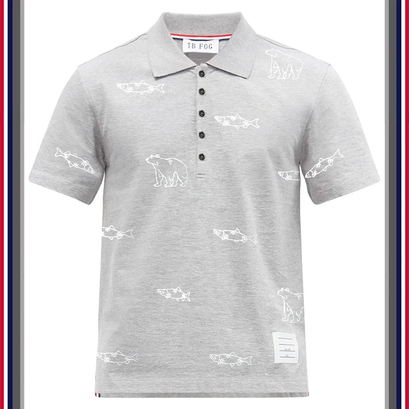 Streetwear New Men Luxury Embroidered Bears Striped Poodle Dog Fashion Polo Shir New 2023 Men Luxury Embroidered Bears Striped Poodle Dog Fashion Polo Shirts Shirt Hip Hop Skateboard Cotton Polos Top Tee 245 Fashion Sweater Jacket With Graphic Design For Men