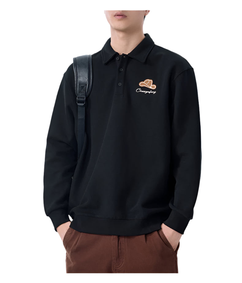 Men Embroidery Fashion Loose Casual Pullover Sweatshirt Spring Autumn Plus Size Hoodies Polo Shirt for Man Clothing Street King Limited