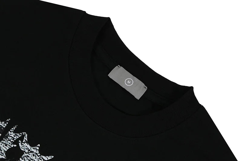 Summer New Chaopai Boxer Letter Print T-shirt Men Woman 1:1 Best Quality Loose Versatile Vintage O-Neck Tops Tee Street King Limited