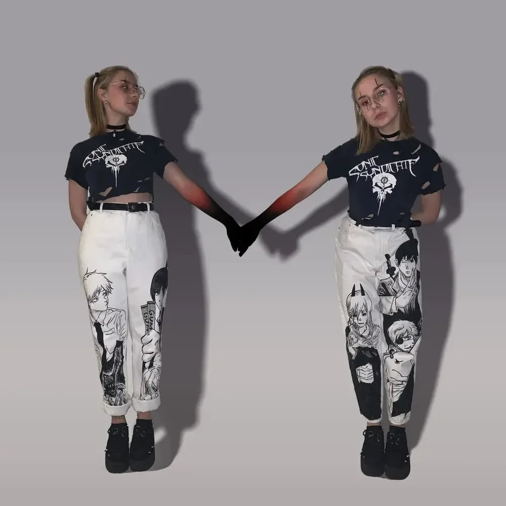 Y2K Harajuku Next Drop Streetwear Jeans for Men Wide Trouser Graphic New Women High Waist wide leg Pants y2k men clothing Street King Limited