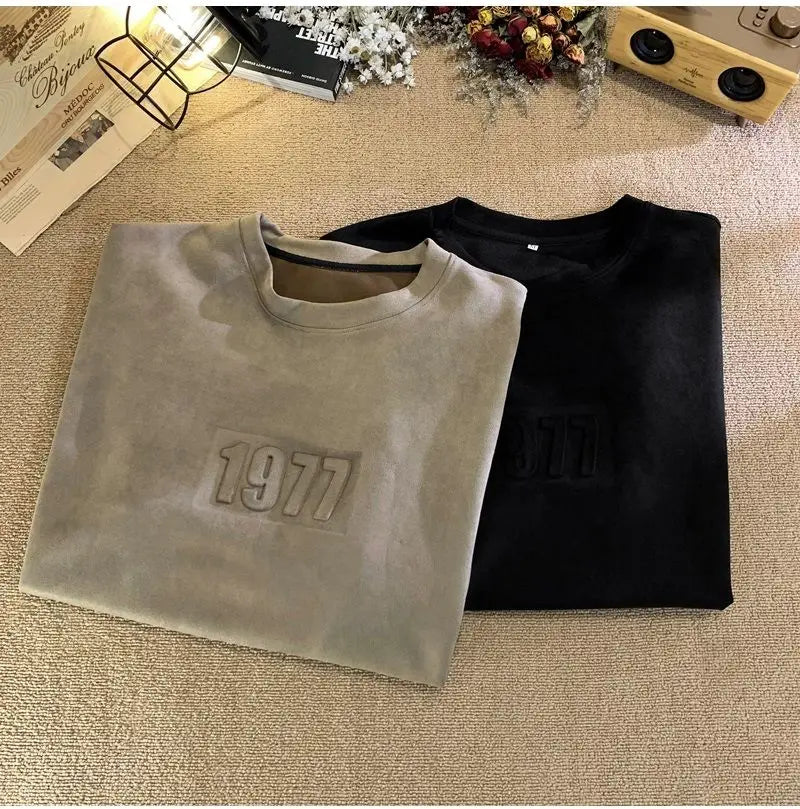 Trendy American Summer Men and Women Retro 1997 Graphic T-shirt Couple Loose and Personalized High Street Casual Short sleeved Street King Limited