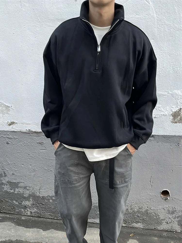 Vintage Layered Fashion Hoodie High-Street Favorite