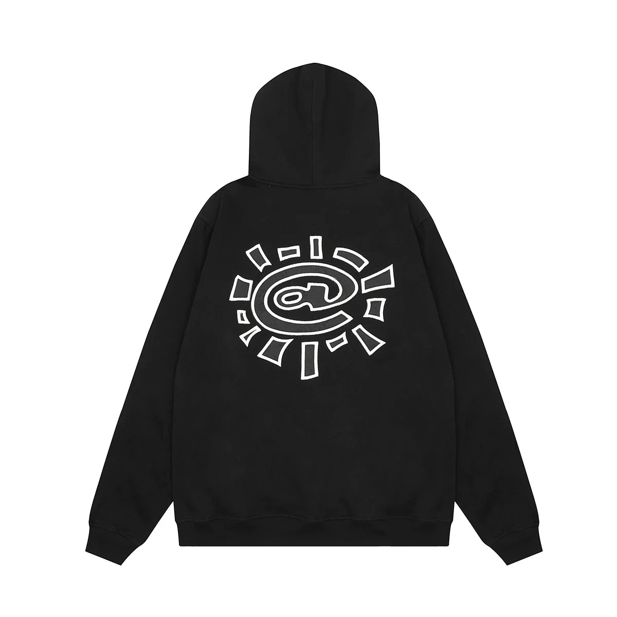 Harajuku Logo Embroidery Thick Fleece Hooded Hoodies for Men and Women Pullover Baggy Casual Sweatshirts Oversized Loose Hoody Street King Limited