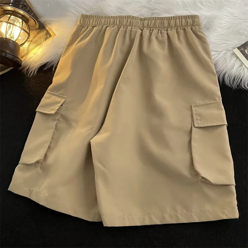 summer mens breathable cargo shorts 2025 multi pockets shorts homme loose gym short pants casual outdoor beach short overalls combat utility trousers