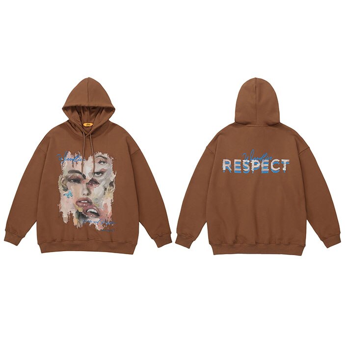 "Broken Face" Unisex Men Women Streetwear Graphic Hoodie Daulet Apparel