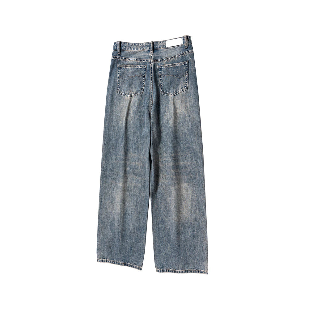 Y2k High Street Washed Blue Baggy Jeans for Men Straight Ropa Hombre Wide Leg Casual Denim Trousers Oversize Loose Cargo Pants Street King Limited