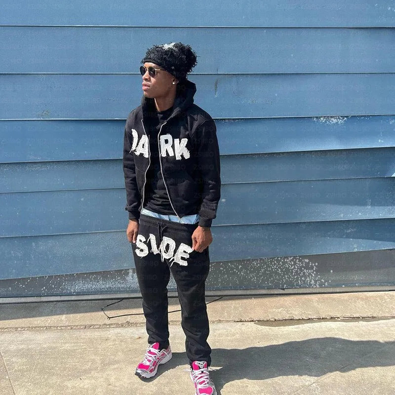 Y2K Hoodie Sweatshirt Hip Hop Retro Patch Embroidery Oversized Hoodie Sweatshirt Men Women Gothic Pullover 2000s Hoodie Clothes Street King Limited