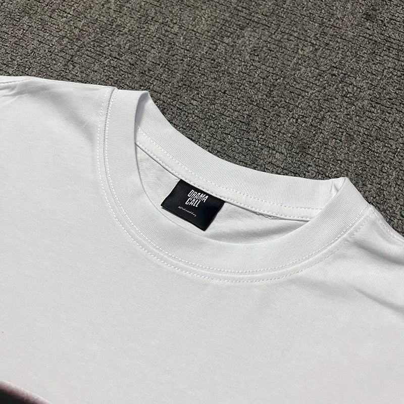 2024ss Drama Call T-shirt Men Women 1:1 High Quality Stars Letter Print Fashion Street Lovers Casual Tops Tee Street King Limited