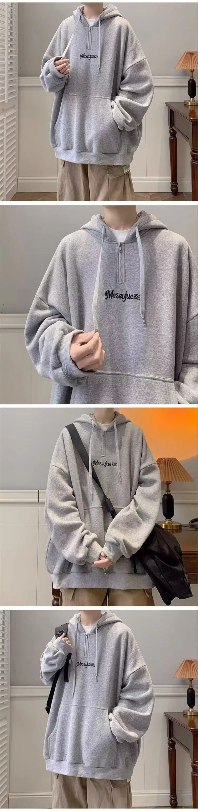 Minimalist Fall Street Hoodie Oversized Bold Fit