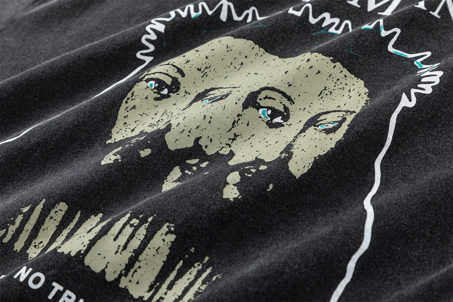 Summer Retro Vintage Rock Band Tee Portrait Print Cotton High-Street Casual Loose T-Shirt For Men Street King Limited