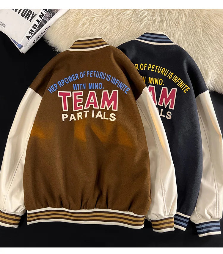 bomber jacket men women high quality suede fabric ins hip hop streetwear varsity jackets new brand baseball coat unique default style 5110