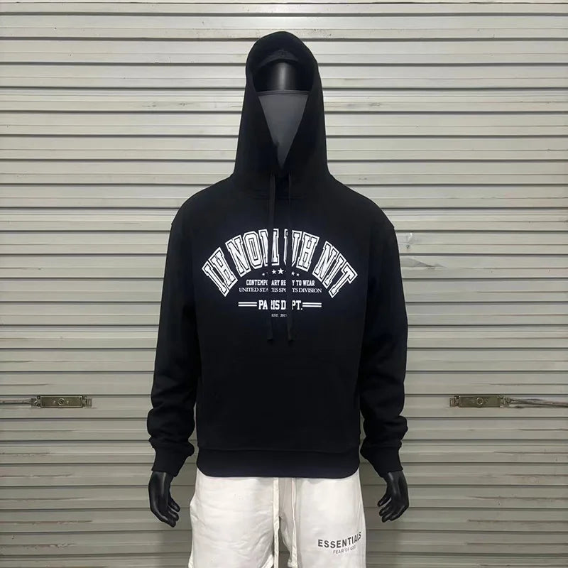 Black Rice White IH NOM UH NIT Hoodies Roses Masked Men Printing Loose Casual Lovers Men Woman Pullover Sweatshirts Street King Limited