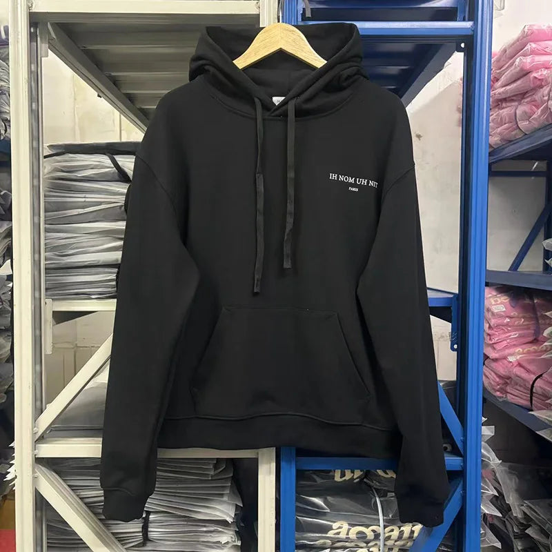 Black Rice White IH NOM UH NIT Hoodies Roses Masked Men Printing Loose Casual Lovers Men Woman Pullover Sweatshirts Street King Limited