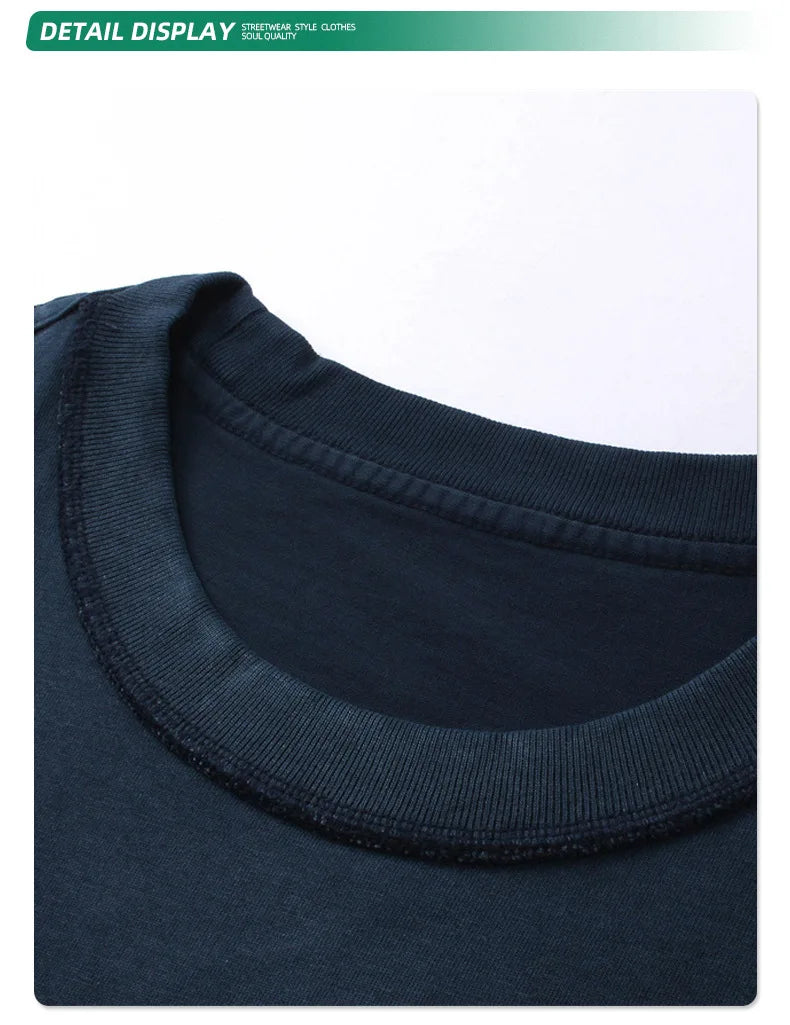 2024 Baggy Y2k Wax Dyed Vest Distressed Washed Tank Top Men's American Oversized Streetwear Trendy Retro Sleeves T Shirts Street King Limited