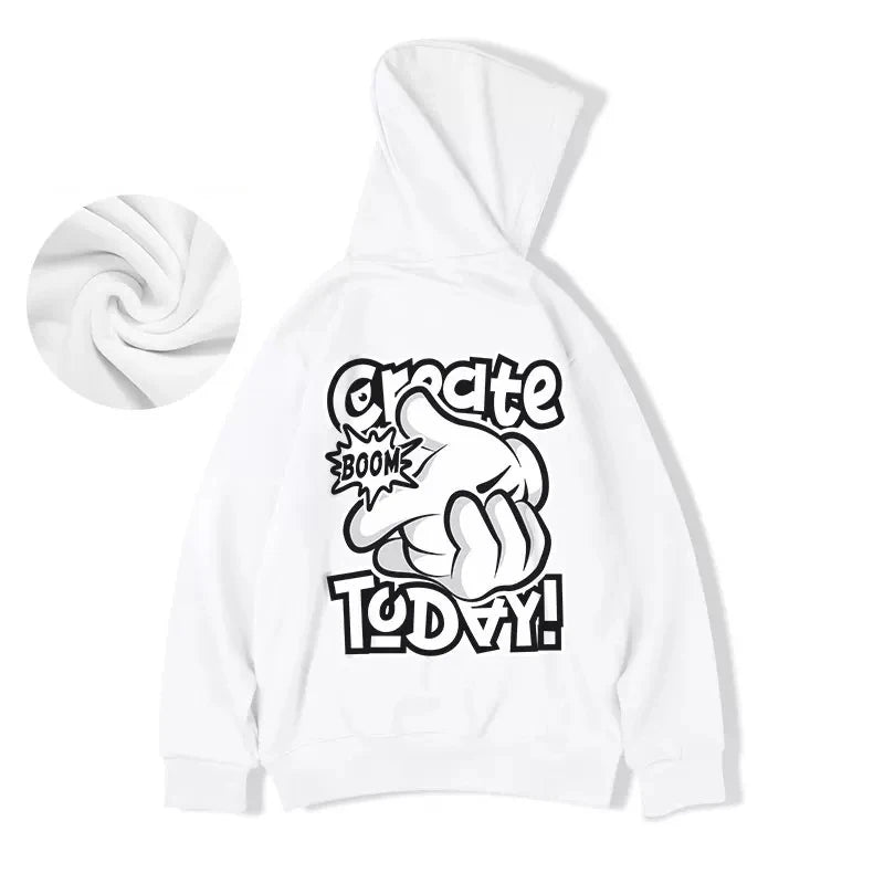 Animecore Statement Graphic Hoodie Layering Essential