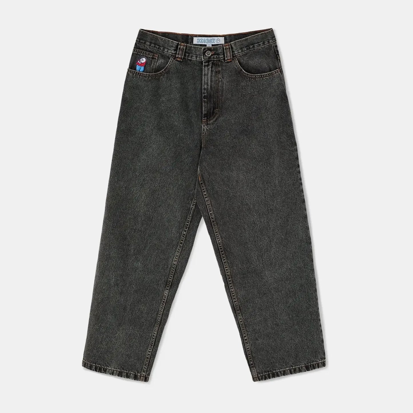 hip hop polar big boy jeans streetwear cartoon embroidery y2k pants vintage blue baggy jeans mens womens high waist wide trouser unique jeans style 4122