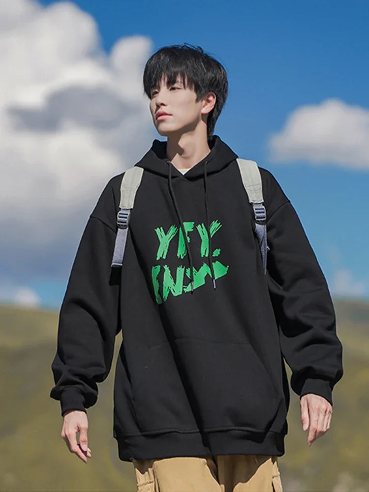 New Goth Oversized Pullover Hoodies For Men Letter Print Hooded Sweatshirts Hip Hop Aesthetic Harajuku Y2K Streetwear Hoodie Street King Limited