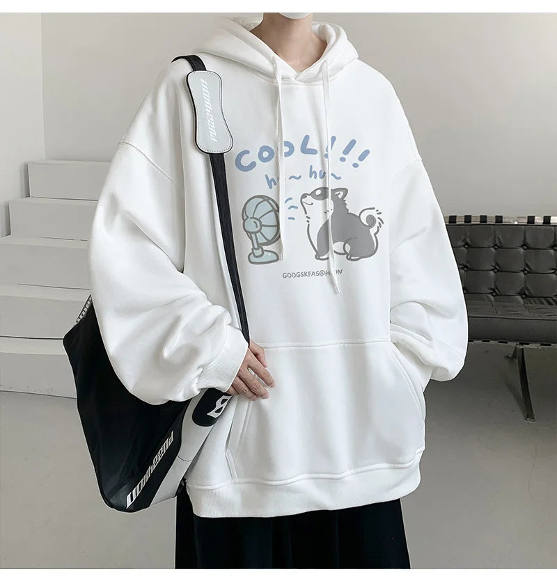 Cool Cartoon Cat Graphic Print Hoodies For Men Y2K Streetwear Clothes Hip Hop Fashion Hooded Sweatshirts Loose Pullover Hoody Street King Limited