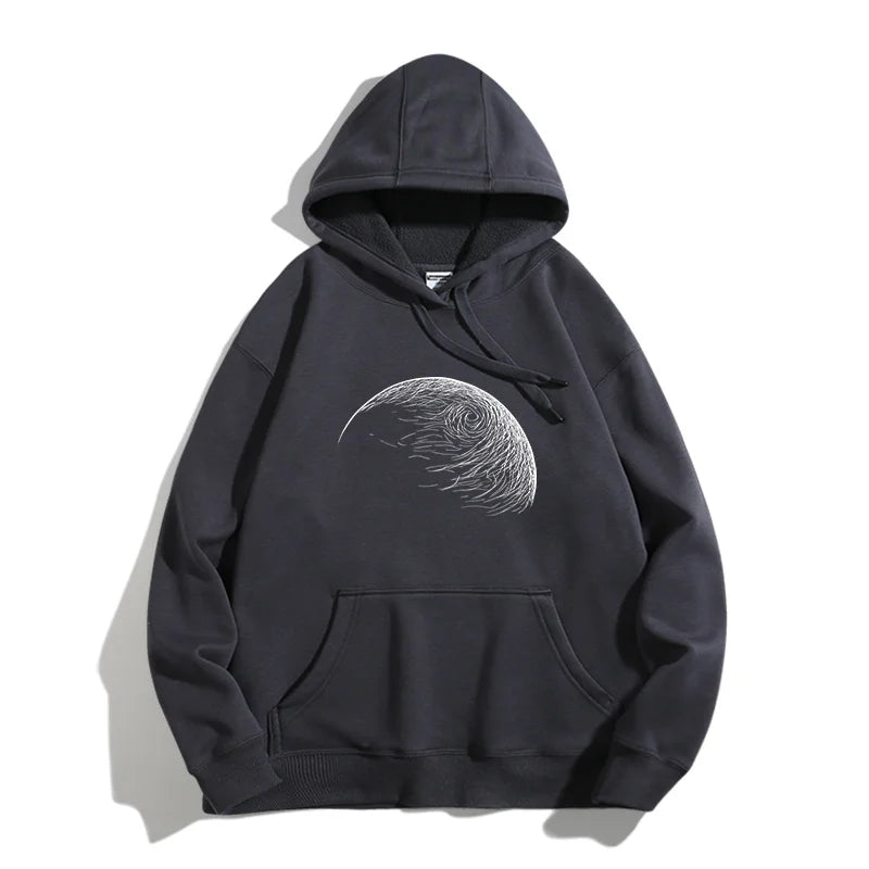 Goth Fashion Graphic Printed Hoodies Men's Autumn Hip Hop Fashion Oversized Hooded Sweatshirts New Y2K Streetwear Clothes Street King Limited