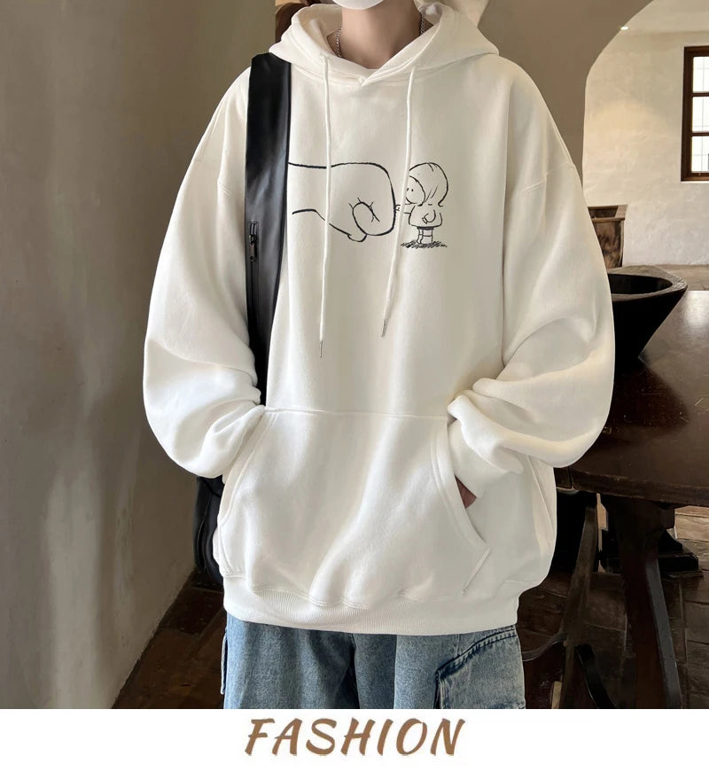 Animecore Statement Graphic Hoodie Layering Essential