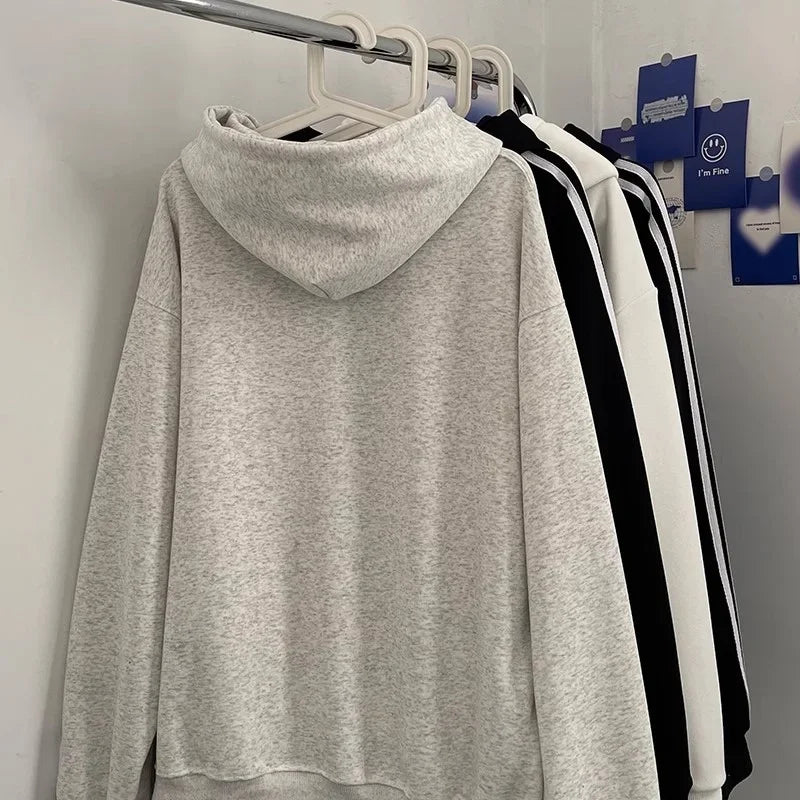 Oversized Flame Graphic Hoodie for Men
