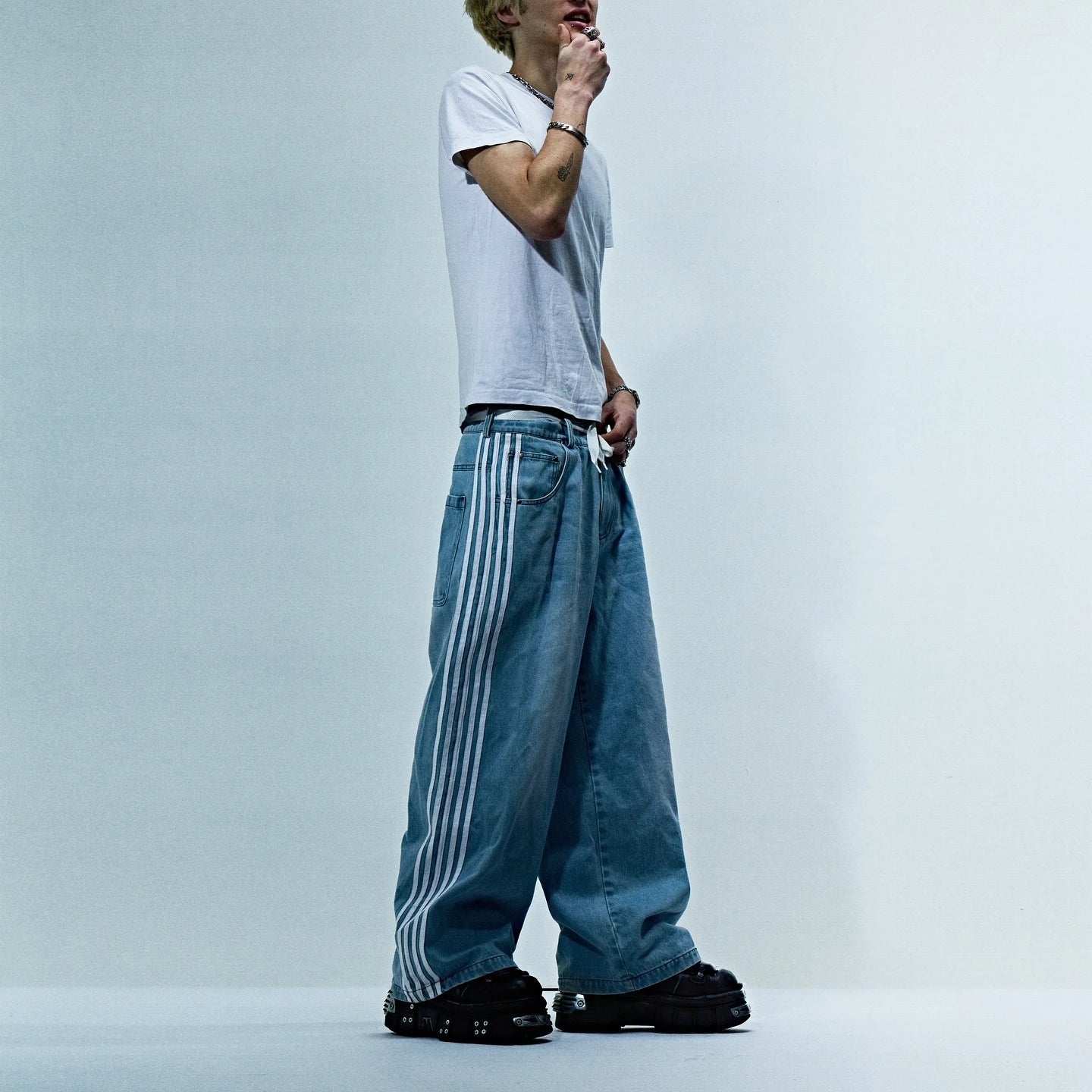 simplicity vintage baggy black jeans denim gym 2024 new pants mens womens harajuku casual pants y2k new high waist men clothing ripped baggy denim