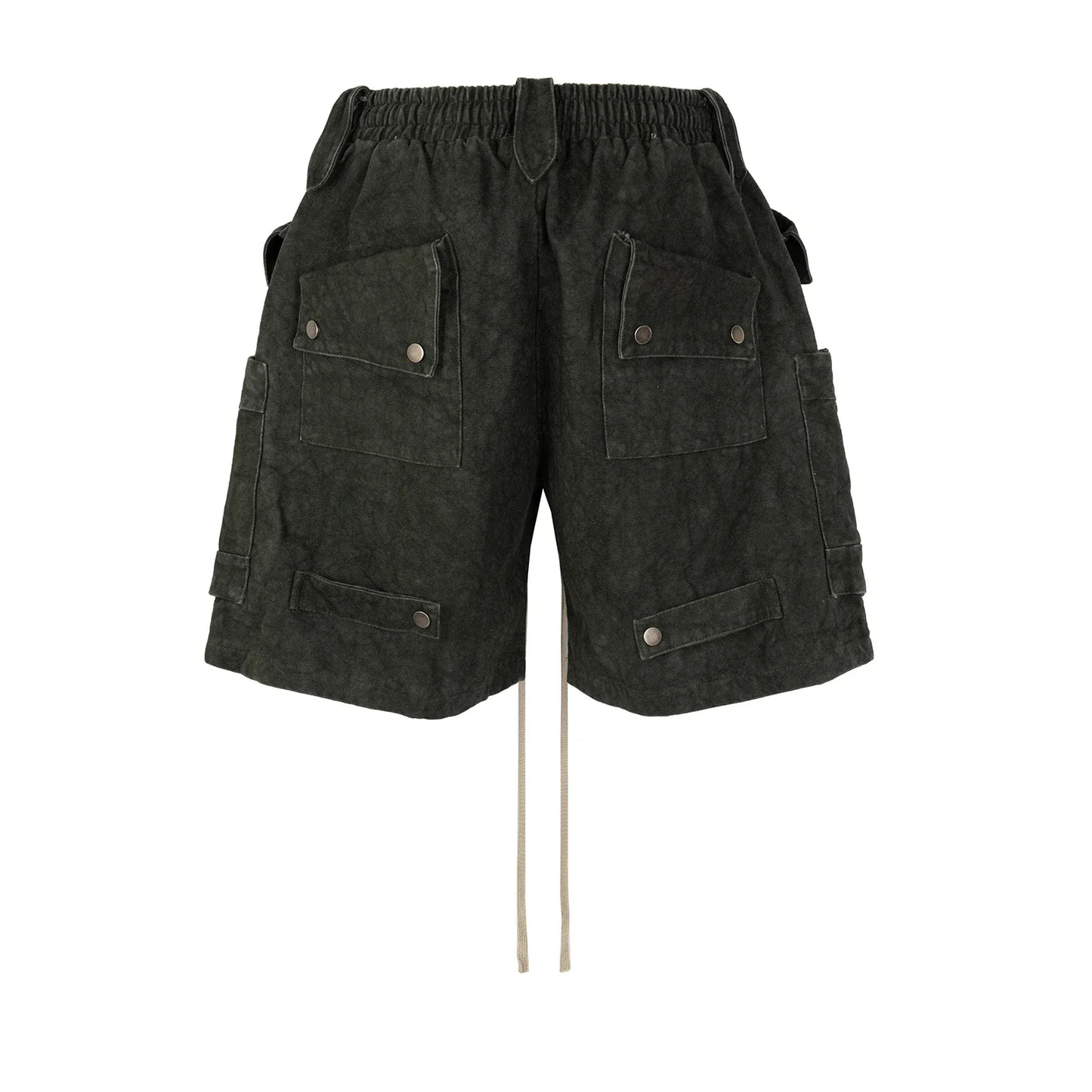Heavy Industry Tie Dyed Canvas Washed Shell Shorts for Men and Women Wide Leg Baggy Cargo Short Oversize Loose Knee Length Pants Street King Limited
