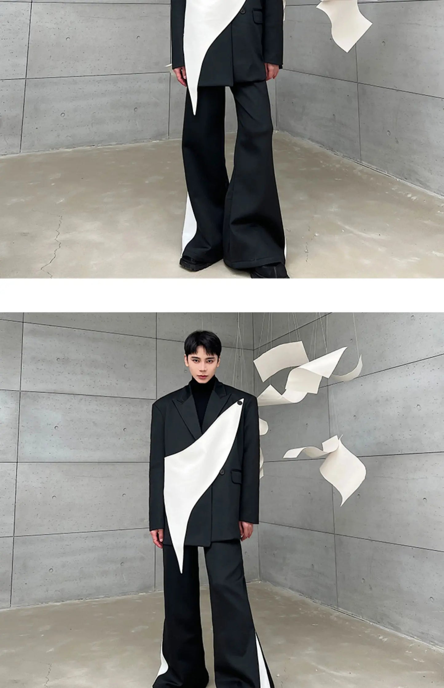 flare pants men vintage fashion casual bell bottom trousers male streetwear net celebrity long pants stage costume unique default style 2667
