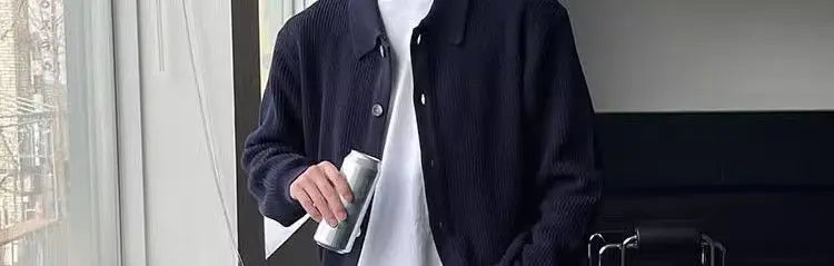 Trendy Korean Style Simple Green Sweater Retro Jacket Men's Sweater Trendy Casual Niche Y2K Street Hip-hop Jacket Tops Street King Limited