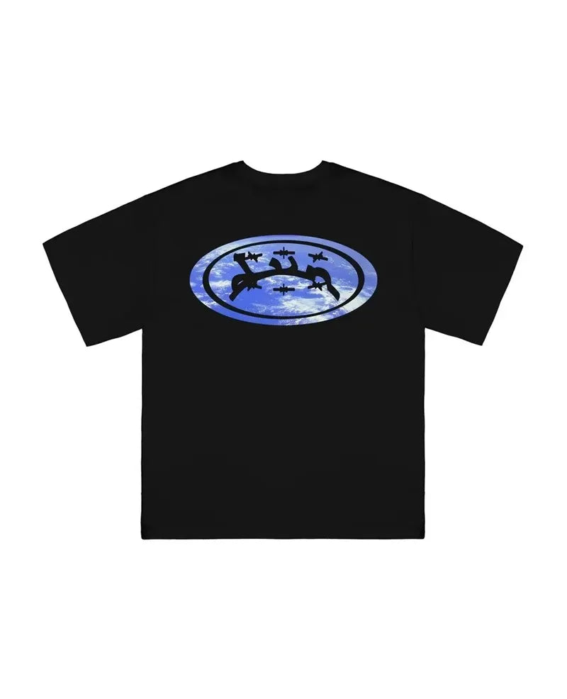 European and American Trendy Brand Personalized Letter Print Oversized Short-sleeved Men Y2k Street Retro Fashion T-shirts Women Street King Limited
