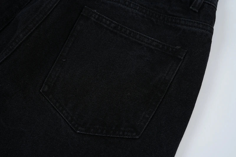 y2k streetwear embroidered ripped wide jeans for men washed destroyed torn flared jean male tassels hip hop jeans pants baggy unique jeans style 5179