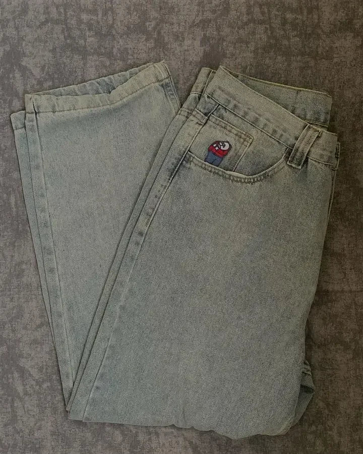 Polar Big Boy Baggy Jeans Y2K Golf Trap Wang Jeans for Mens Womens Streetwear Embroidery Pants Denim Simple Cargo Trousers Street King Limited