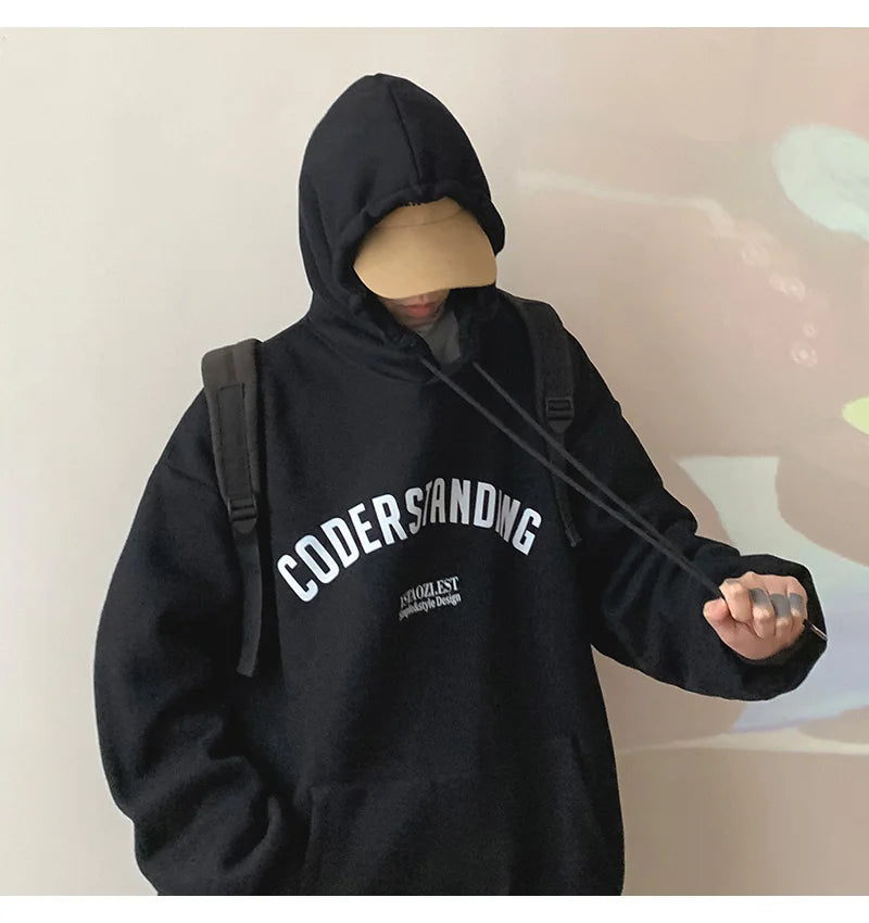 Autumn Men's Letter Design Printed Pullovers Hoodies Y2K Vintage Streetwear Hoody Sweatshirts Casual Fleece Oversize Hoodie Street King Limited