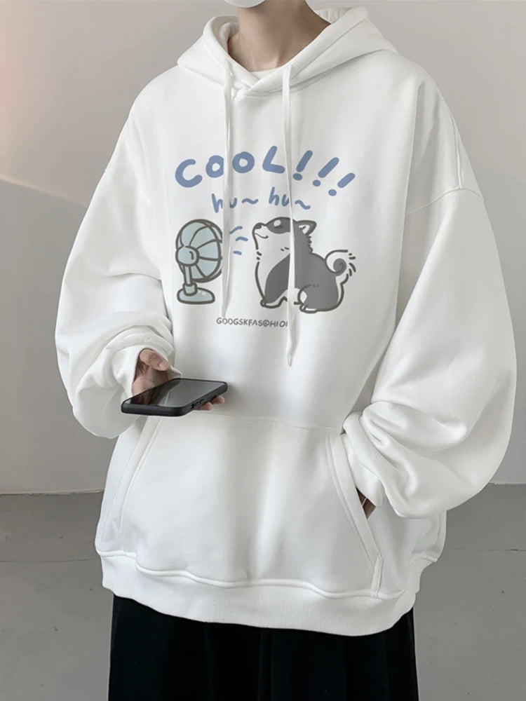 Cool Cartoon Cat Graphic Print Hoodies For Men Y2K Streetwear Clothes Hip Hop Fashion Hooded Sweatshirts Loose Pullover Hoody Street King Limited