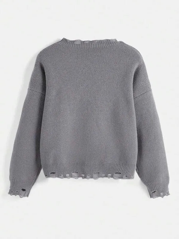 Traf Women's sweater eyes y2k new pullovers Knit wear Winter clothes women vintage Female clothing long sleeve tops Oversize Street King Limited