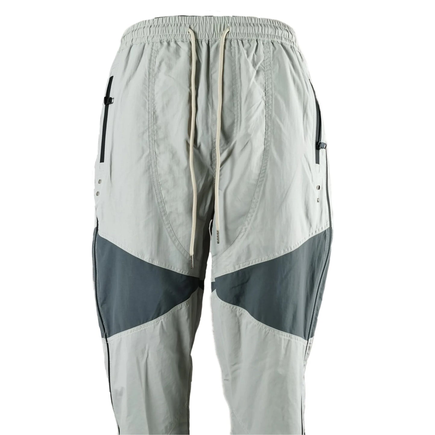 three dimensional adhesive zipper splicing functional patchwork cargo trousers mens high street vibe thin nylon cargo pants unique cargo style 948