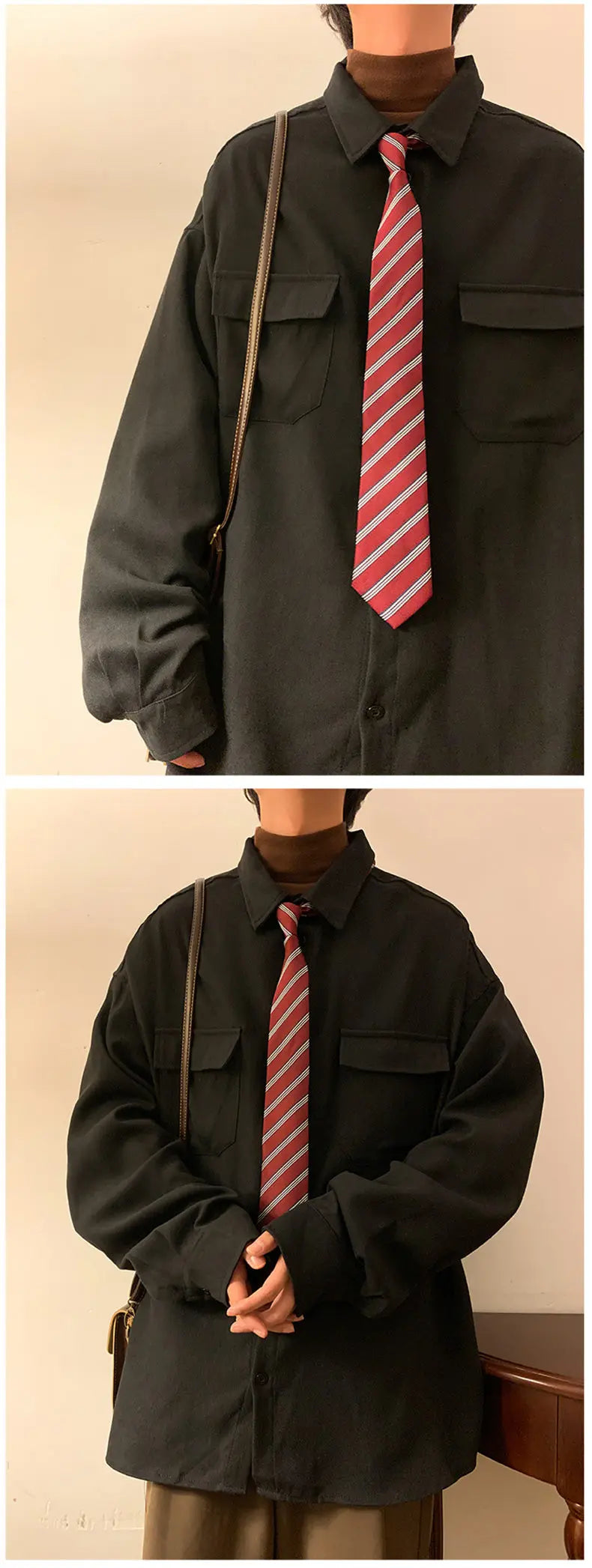 Spring Long Sleeved Shirt Men Fashion Retro Pocket Shirt Men Japanese Streetwear Loose Casual Shirt Mens Vintage Shirts M-3XL Street King Limited