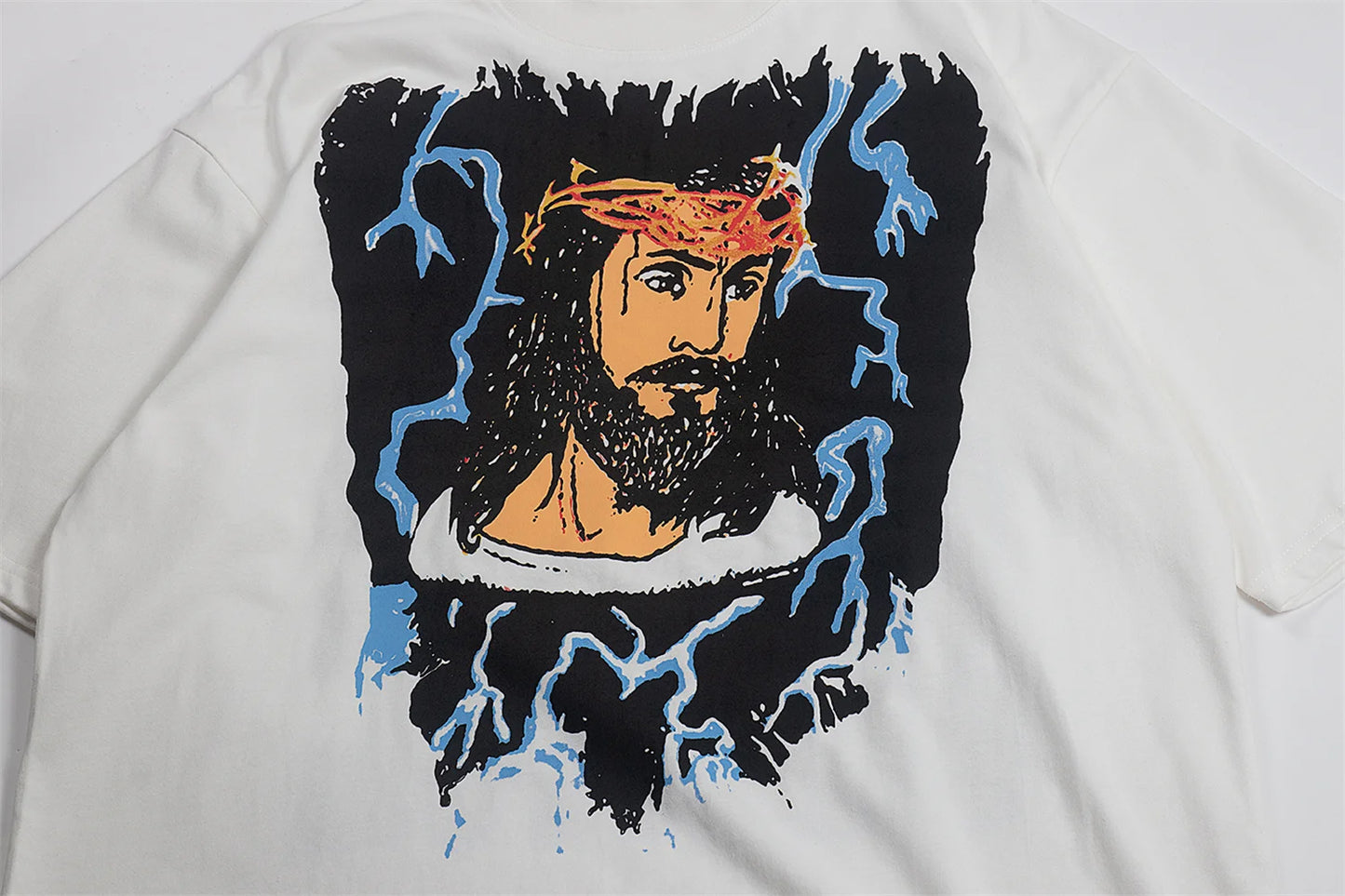 Summer Kanye West Chicago Limited Peripheral High-Street Retro Tops T-Shirt Street King Limited