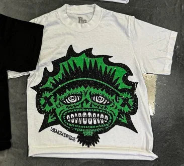 American Gothic trendy cartoon pattern oversized short-sleeved T-shirt men's Y2K streetwear Harajuku casual loose couple tops Street King Limited