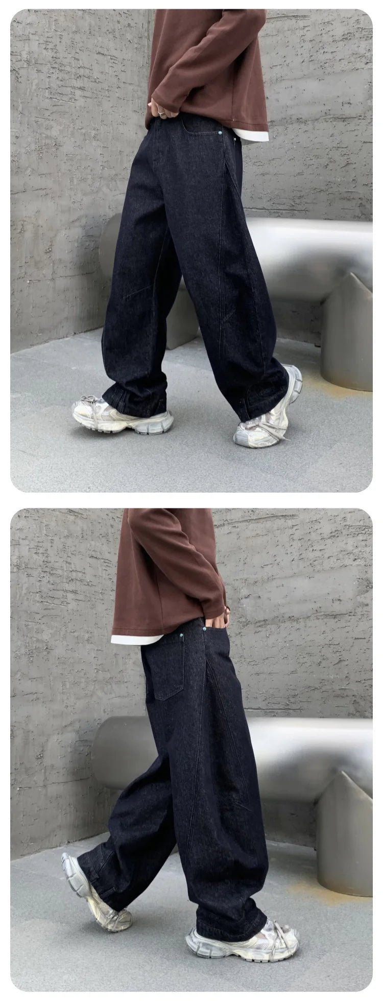 men denim streetwear fashion brand hip hop loose casual wide leg cargo harem jeans pant cityboy y2k baggy jeans trousers unique cargo style 1781