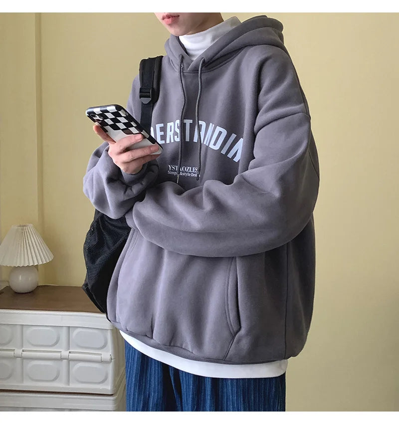 Autumn Men's Letter Design Printed Pullovers Hoodies Y2K Vintage Streetwear Hoody Sweatshirts Casual Fleece Oversize Hoodie Street King Limited