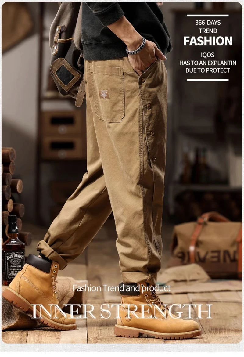 new breasted cargo tracksuit pants for men autumn y2k vintage harem tactical sweatpants casual outdoor baggy joggers trousers unique joggers style 44